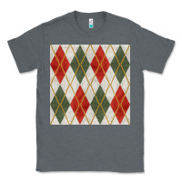 Charcoal Heather christmas diamond plaid seamless pattern Classic Tee - BundleAndBundleShop