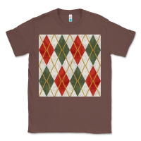 Chestnut christmas diamond plaid seamless pattern Classic Tee - BundleAndBundleShop