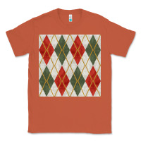 Copper christmas diamond plaid seamless pattern Classic Tee - BundleAndBundleShop