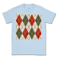 Dusty Blue christmas diamond plaid seamless pattern Classic Tee - BundleAndBundleShop