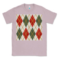 Lilac christmas diamond plaid seamless pattern Classic Tee - BundleAndBundleShop