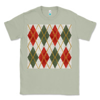 Matcha christmas diamond plaid seamless pattern Classic Tee - BundleAndBundleShop