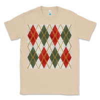 Mushroom christmas diamond plaid seamless pattern Classic Tee - BundleAndBundleShop