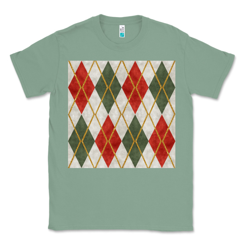 Christmas Diamond Plaid Seamless Pattern Classic Tee by BundleAndBundleShop | Teevron