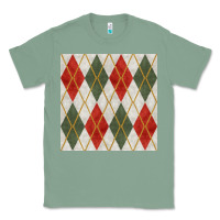 Sage christmas diamond plaid seamless pattern Classic Tee - BundleAndBundleShop