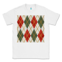 White christmas diamond plaid seamless pattern Classic Tee - BundleAndBundleShop