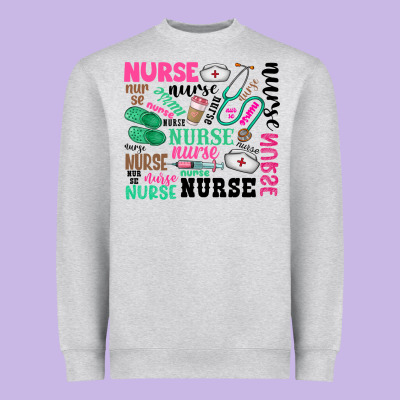 Nurse Heavyweight Sweatshirt Designed By Zillion Design Studio