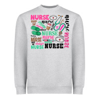Heather Grey nurse Heavyweight Sweatshirt - Zillion Design Studio