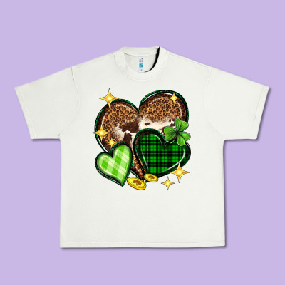 St. Patrick's Day Hearts Urban Heavy Tee Designed By Neo Western