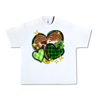 White St. Patrick's Day hearts Urban Heavy Tee - Neo Western