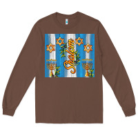 Chestnut shalom with star of david Long Sleeve Tee - AdoDesignShop