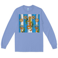 Colony Blue shalom with star of david Long Sleeve Tee - AdoDesignShop