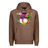 Chestnut mardi gras baseball Premium Hoodie - LillyAllenDesigns