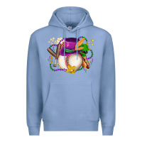Colony Blue mardi gras baseball Premium Hoodie - LillyAllenDesigns