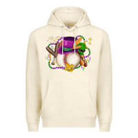 Sandshell mardi gras baseball Premium Hoodie - LillyAllenDesigns