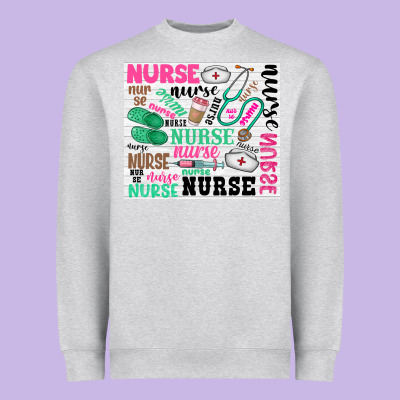 Nurse Heavyweight Sweatshirt Designed By Zillion Design Studio