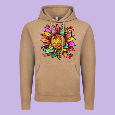 Strawberry Sunflower Vintage Hoodie Designed By Texasbilliewilder