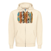 Sandshell western brushstrokes Zipper Hoodie - AdoDesignShop