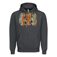 Smoke western brushstrokes Zipper Hoodie - AdoDesignShop