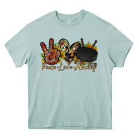Arona peace love hockey Heavy Core Tee - RacoonDesign