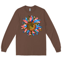 Chestnut sunflower front Long Sleeve Tee - AdoDesignShop
