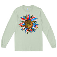 Matcha sunflower front Long Sleeve Tee - AdoDesignShop