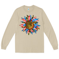 Mushroom sunflower front Long Sleeve Tee - AdoDesignShop