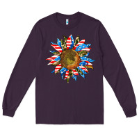 Plum sunflower front Long Sleeve Tee - AdoDesignShop