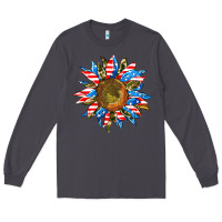 Smoke sunflower front Long Sleeve Tee - AdoDesignShop