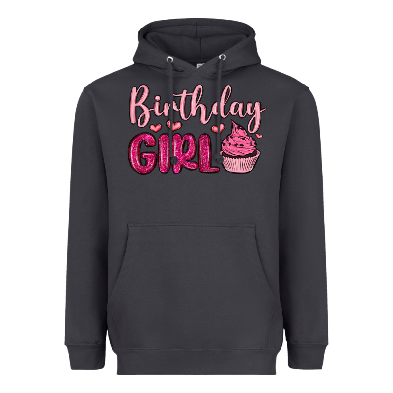 Birthday Girl Cupcake Heavyweight Hoodie by MaliasSmallBusiness | Teevron