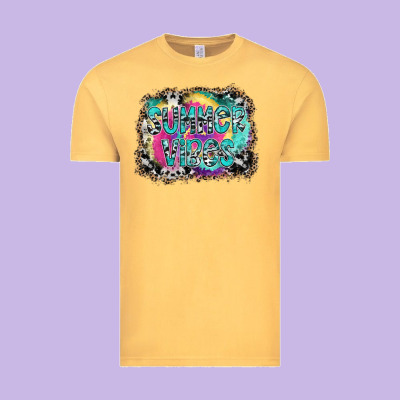 Summer Vibes Vintage Tee Designed By Sublimationcraftshop