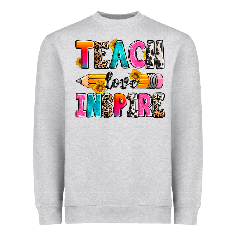 Teach Love Inspire Heavyweight Sweatshirt by Zillion Design Studio | Teevron