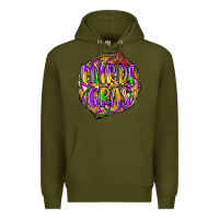Army Green mardi gras Premium Hoodie - LillyAllenDesigns