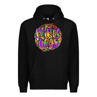 Black mardi gras Premium Hoodie - LillyAllenDesigns