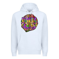 White mardi gras Premium Hoodie - LillyAllenDesigns