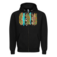 Black western brushstrokes Zipper Hoodie - AdoDesignShop