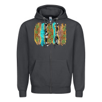 Smoke western brushstrokes Zipper Hoodie - AdoDesignShop