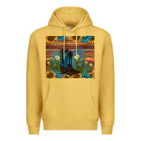 Antique Gold boot cactus sunflower gemstone Premium Hoodie - AdoDesignShop