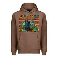 Chestnut boot cactus sunflower gemstone Premium Hoodie - AdoDesignShop