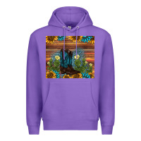 Purple boot cactus sunflower gemstone Premium Hoodie - AdoDesignShop