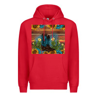 Red boot cactus sunflower gemstone Premium Hoodie - AdoDesignShop