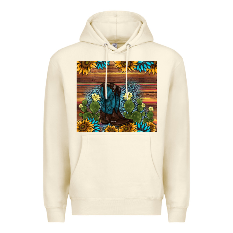 Boot Cactus Sunflower Gemstone Premium Hoodie by AdoDesignShop | Teevron