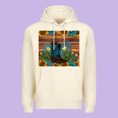 Boot Cactus Sunflower Gemstone Premium Hoodie Designed By Adodesignshop