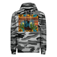Slate Camo boot cactus sunflower gemstone Premium Hoodie - AdoDesignShop