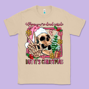 When You're Dead Inside But It's Christmas Classic Tee Designed By Adodesignshop
