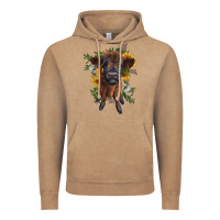 Vintage Coffee highland cow with sunflower Vintage Hoodie - RanaPortraitStore