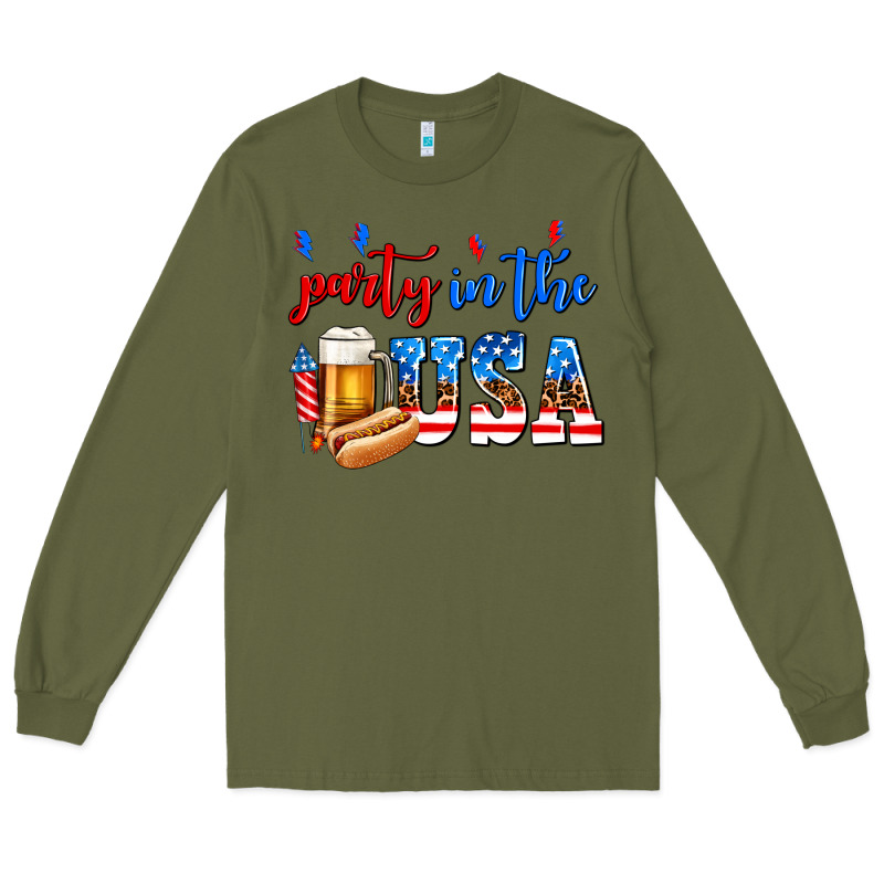 Party In The Usa Long Sleeve Tee by AdoDesignShop | Teevron