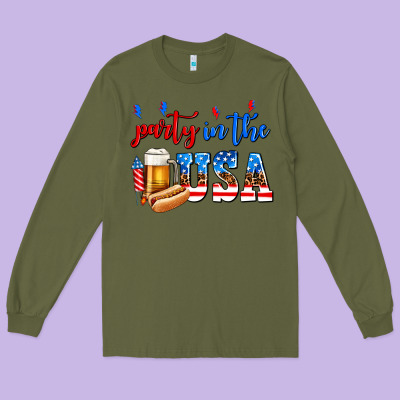 Party In The Usa Long Sleeve Tee Designed By Adodesignshop