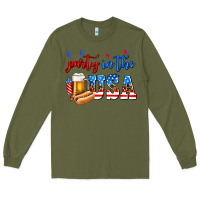 Army Green party in the usa Long Sleeve Tee - AdoDesignShop