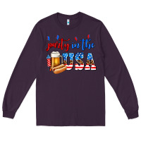 Plum party in the usa Long Sleeve Tee - AdoDesignShop